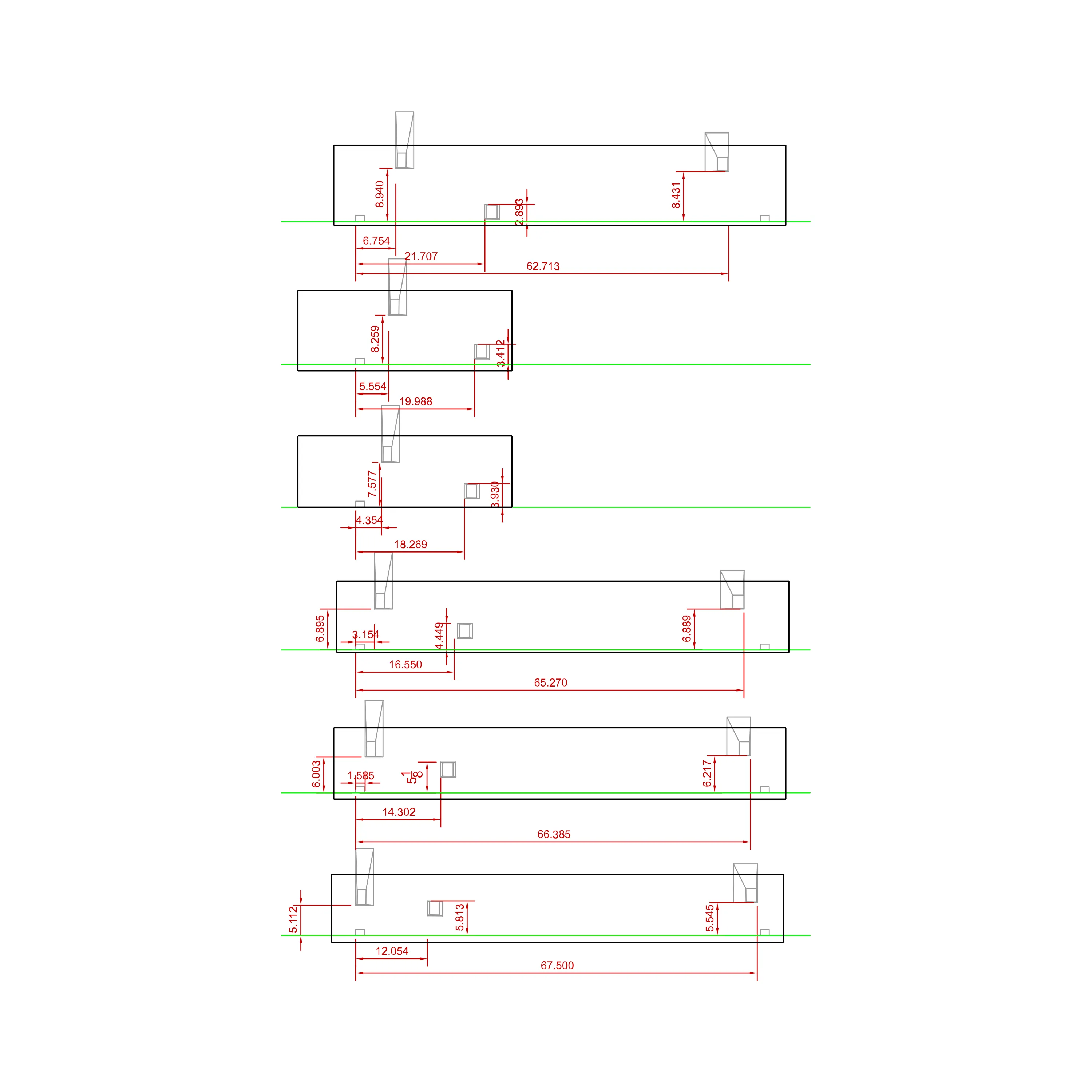 Pierced Slab Shelf Architectural Drawing