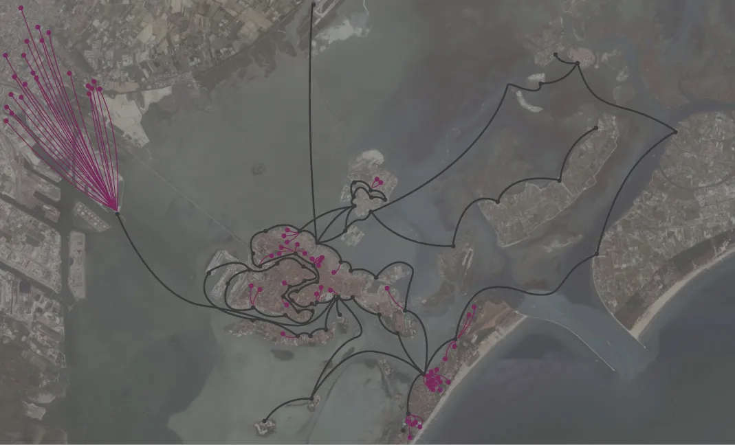 Waterbus Traffic Density Vector Map